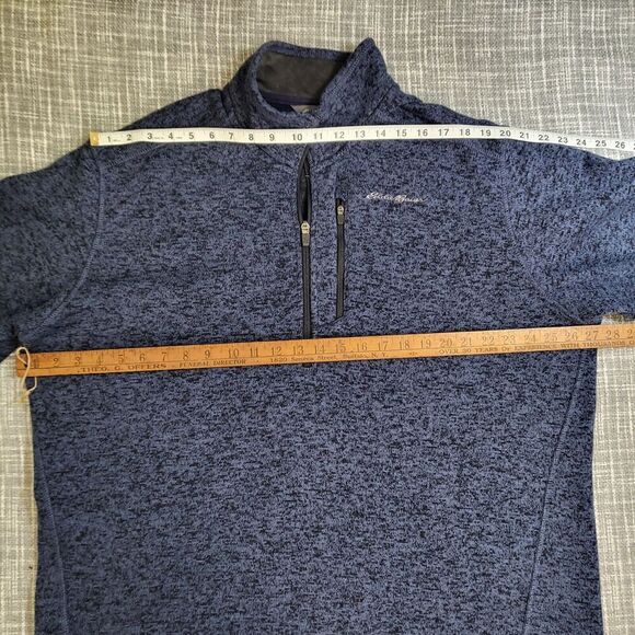 Eddie Bauer Convector 1/2 Zip Sweater Pullover Jacket Blue Heather Men's XL - Picture 7 of 10
